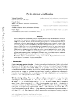 Physics-informed kernel learning