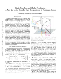 Clarke Transform and Clarke Coordinates -- A New Kid on the Block for
  State Representation of Continuum Robots