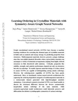 Learning Ordering in Crystalline Materials with Symmetry-Aware Graph
  Neural Networks