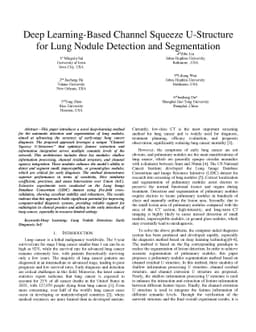 Deep Learning-Based Channel Squeeze U-Structure for Lung Nodule
  Detection and Segmentation