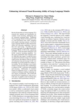 Enhancing Advanced Visual Reasoning Ability of Large Language Models