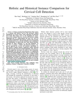 Holistic and Historical Instance Comparison for Cervical Cell Detection