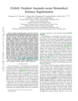 GAInS: Gradient Anomaly-aware Biomedical Instance Segmentation
