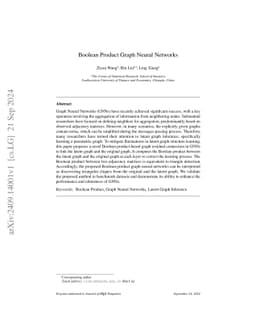 Boolean Product Graph Neural Networks