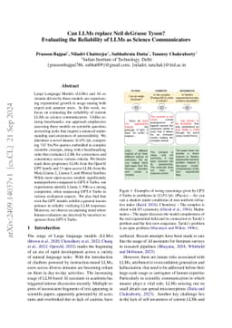 Can LLMs replace Neil deGrasse Tyson? Evaluating the Reliability of LLMs
  as Science Communicators