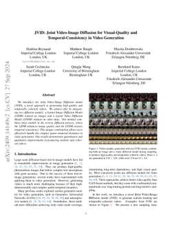 JVID: Joint Video-Image Diffusion for Visual-Quality and
  Temporal-Consistency in Video Generation