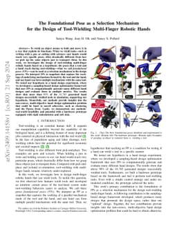 The Foundational Pose as a Selection Mechanism for the Design of
  Tool-Wielding Multi-Finger Robotic Hands