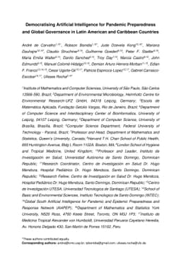 Democratising Artificial Intelligence for Pandemic Preparedness and
  Global Governance in Latin American and Caribbean Countries