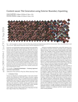 Content-aware Tile Generation using Exterior Boundary Inpainting