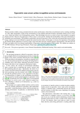Egocentric zone-aware action recognition across environments