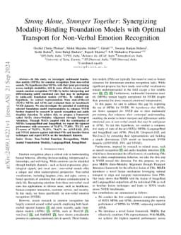 Strong Alone, Stronger Together: Synergizing Modality-Binding Foundation
  Models with Optimal Transport for Non-Verbal Emotion Recognition