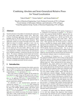 Combining Absolute and Semi-Generalized Relative Poses for Visual
  Localization