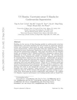 UU-Mamba: Uncertainty-aware U-Mamba for Cardiovascular Segmentation
