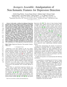 Avengers Assemble: Amalgamation of Non-Semantic Features for Depression
  Detection