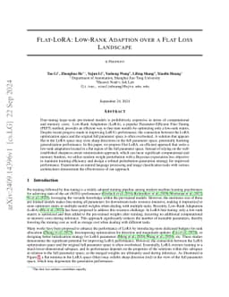 Flat-LoRA: Low-Rank Adaption over a Flat Loss Landscape