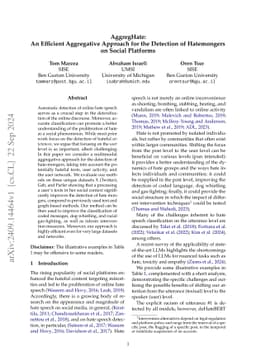 AggregHate: An Efficient Aggregative Approach for the Detection of
  Hatemongers on Social Platforms
