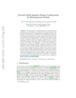 Towards Model-Agnostic Dataset Condensation by Heterogeneous Models