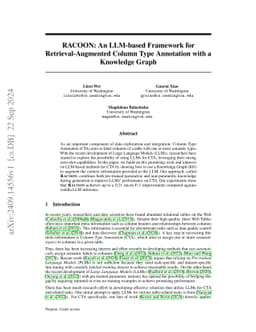 RACOON: An LLM-based Framework for Retrieval-Augmented Column Type
  Annotation with a Knowledge Graph