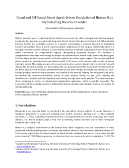 Cloud and IoT based Smart Agent-driven Simulation of Human Gait for
  Detecting Muscles Disorder
