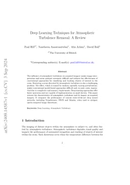 Deep Learning Techniques for Atmospheric Turbulence Removal: A Review