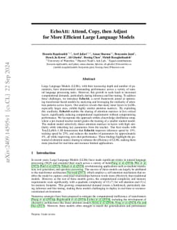 EchoAtt: Attend, Copy, then Adjust for More Efficient Large Language
  Models