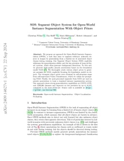 SOS: Segment Object System for Open-World Instance Segmentation With
  Object Priors