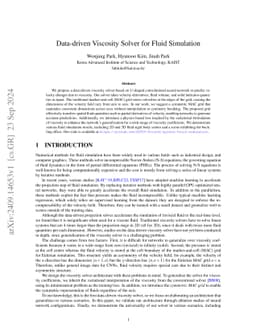 Data-driven Viscosity Solver for Fluid Simulation