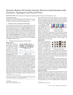 Dynamic Realms: 4D Content Analysis, Recovery and Generation with
  Geometric, Topological and Physical Priors