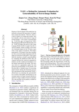 VLEU: a Method for Automatic Evaluation for Generalizability of
  Text-to-Image Models
