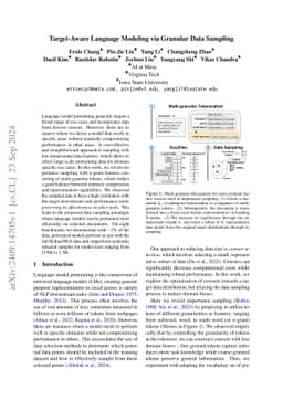 Target-Aware Language Modeling via Granular Data Sampling