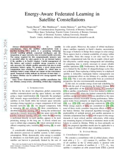 Energy-Aware Federated Learning in Satellite Constellations