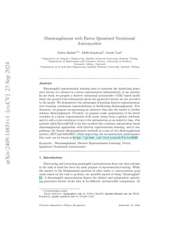Disentanglement with Factor Quantized Variational Autoencoders