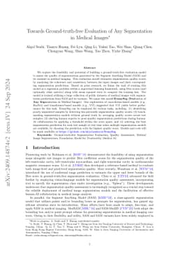 Towards Ground-truth-free Evaluation of Any Segmentation in Medical
  Images