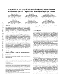 InterMind: A Doctor-Patient-Family Interactive Depression Assessment
  System Empowered by Large Language Models