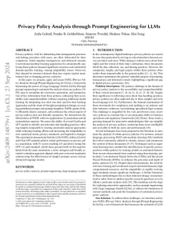 Privacy Policy Analysis through Prompt Engineering for LLMs