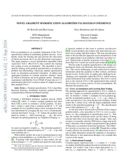 Novel Gradient Sparsification Algorithm via Bayesian Inference