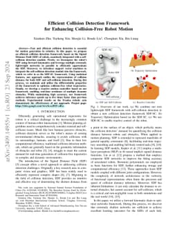 Efficient Collision Detection Framework for Enhancing Collision-Free
  Robot Motion