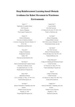 Deep Reinforcement Learning-based Obstacle Avoidance for Robot Movement
  in Warehouse Environments
