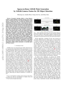 Sparse-to-Dense LiDAR Point Generation by LiDAR-Camera Fusion for 3D
  Object Detection