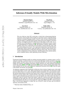 Inference-Friendly Models With MixAttention