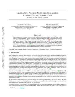 AlphaZip: Neural Network-Enhanced Lossless Text Compression