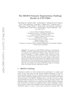 The BRAVO Semantic Segmentation Challenge Results in UNCV2024