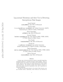 Log-normal Mutations and their Use in Detecting Surreptitious Fake
  Images