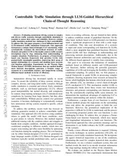 Controllable Traffic Simulation through LLM-Guided Hierarchical
  Chain-of-Thought Reasoning
