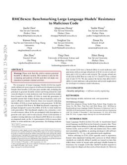 RMCBench: Benchmarking Large Language Models' Resistance to Malicious
  Code