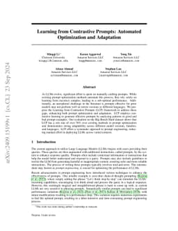 Learning from Contrastive Prompts: Automated Optimization and Adaptation