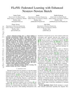 FLeNS: Federated Learning with Enhanced Nesterov-Newton Sketch