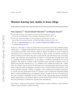Machine Learning Toric Duality in Brane Tilings