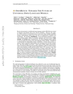 OmniBench: Towards The Future of Universal Omni-Language Models