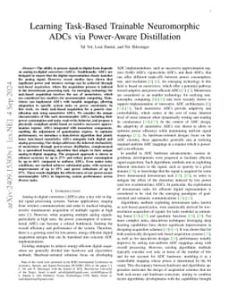 Learning Task-Based Trainable Neuromorphic ADCs via Power-Aware
  Distillation